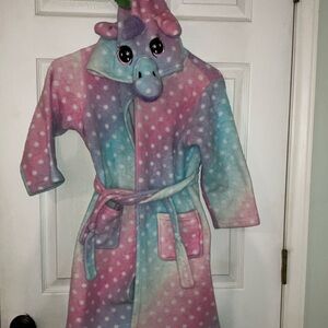 Gently loved unicorn hooded robe for all the unicorn lovers out there